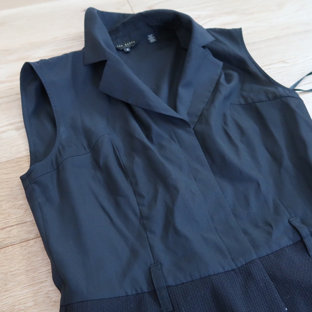 Ted Baker black sleeveless jumpsuit size 2